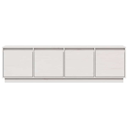 Tv-bänk vit 156x37x45 cm massiv furu