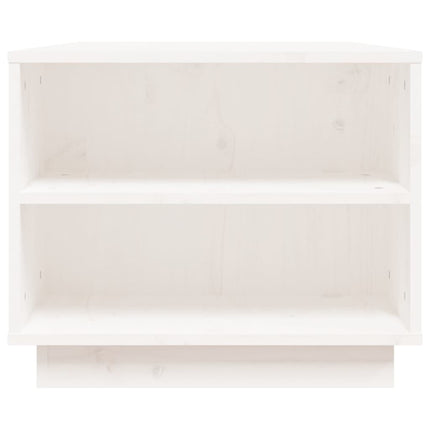 Soffbord vit 90x49x40,5 cm massiv furu