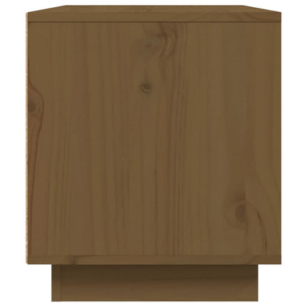 Tv-bänk honungsbrun 80x35x40,5 cm massiv furu