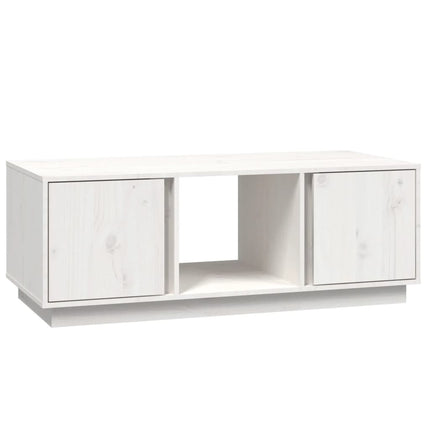 Soffbord vit 110x50x40 cm massiv furu