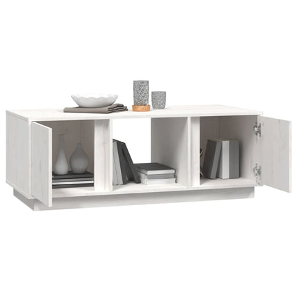 Soffbord vit 110x50x40 cm massiv furu