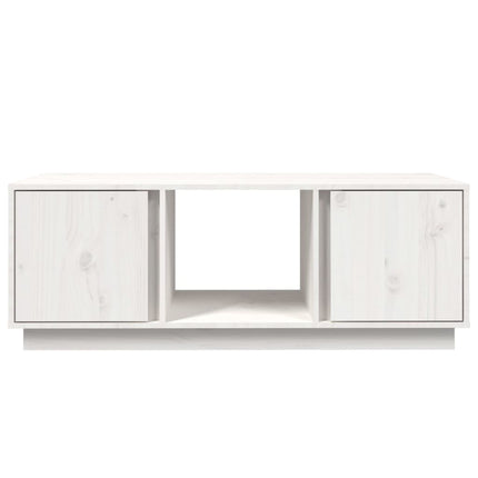 Soffbord vit 110x50x40 cm massiv furu