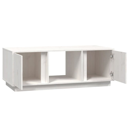 Soffbord vit 110x50x40 cm massiv furu