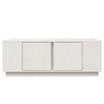 Soffbord vit 110x50x40 cm massiv furu
