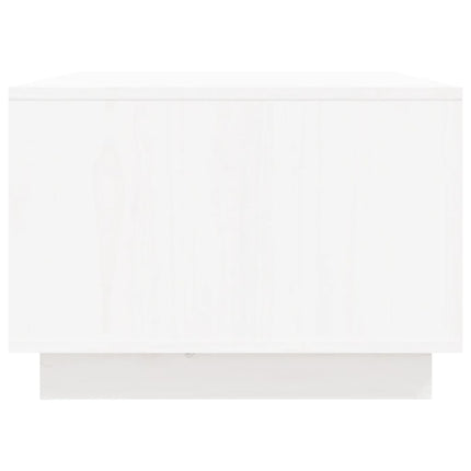 Soffbord vit 80x50x35 cm massiv furu