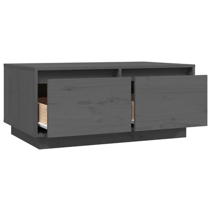 Soffbord grå 80x50x35 cm massivt furu