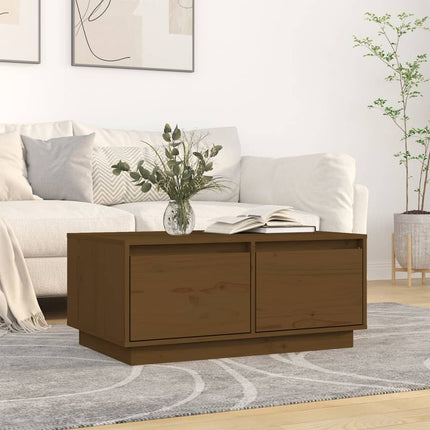 Soffbord honungsbrun 80x50x35 cm massiv furu