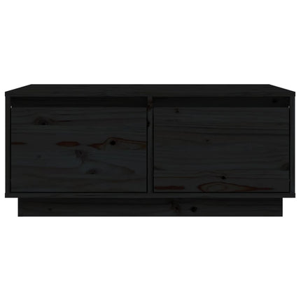 Soffbord svart 80x50x35 cm massivt furu