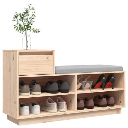Skoskåp 110x34x61 cm massiv furu