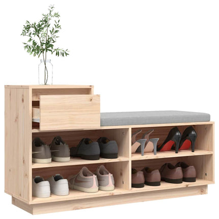 Skoskåp 110x34x61 cm massiv furu