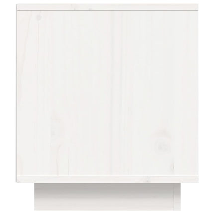 Tv-bänk vit 80x35x40,5 cm massiv furu