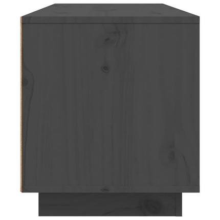 Tv-bänk grå 80x35x40,5 cm massiv furu