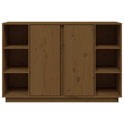 Skänk honungsbrun 120x35x80 cm massiv furu