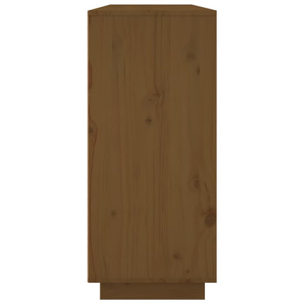 Skänk honungsbrun 120x35x80 cm massiv furu