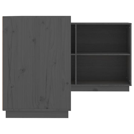 Skrivbord grå 110x50x75 cm massiv furu