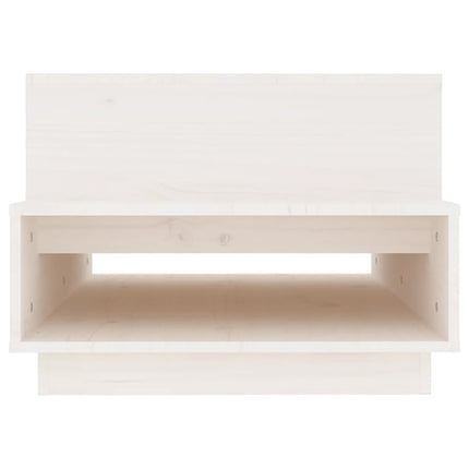 Soffbord vit 80x55x40,5 cm massiv furu