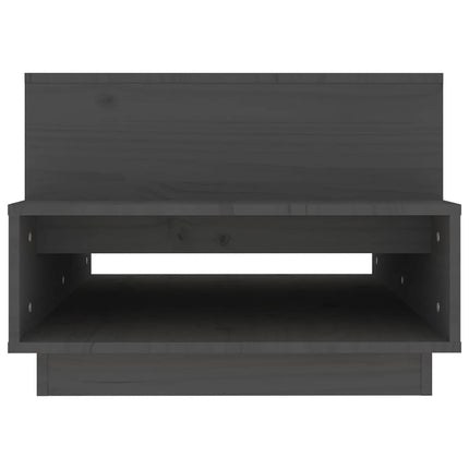 Soffbord grå 80x55x40,5 cm massivt furu