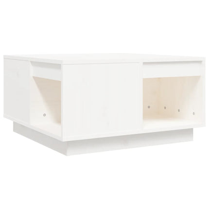 Soffbord vit 60x61x32,5 cm massiv furu