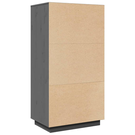 Skåp grå 60x40x116,5 cm massiv furu