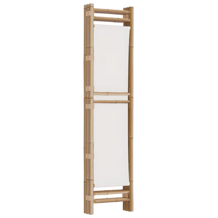 Rumsavdelare 3 paneler hopfällbar 120 cm bambu och kanvas