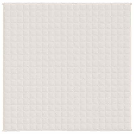 Tyngdtäcke gräddvit 200x200 cm 13 kg tyg
