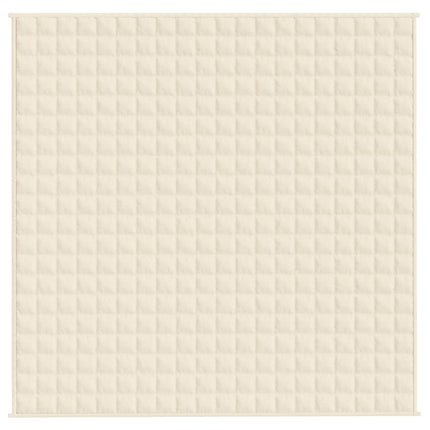 Tyngdtäcke gräddvit 200x200 cm 13 kg tyg