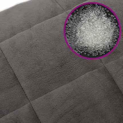 Tyngdtäcke med påslakan grå 200x200 cm 13 kg tyg