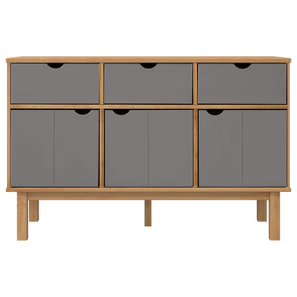 Skänk OTTA brun&grå 114x43x73,5 cm massiv furu
