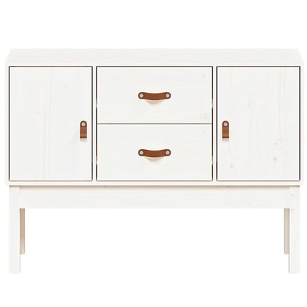 Skåp vit 110x40x78 cm massiv furu