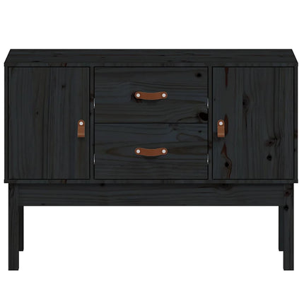 Skänk svart 110x40x78 cm massiv furu