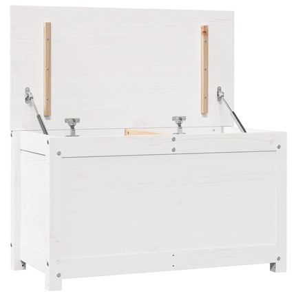 Förvaringslåda vit 80x40x45,5 cm massiv furu