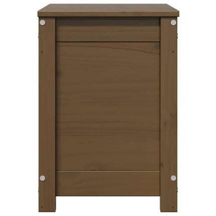 Förvaringslåda honungsbrun 60x32x45,5 cm massiv furu