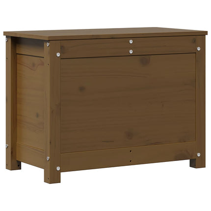 Förvaringslåda honungsbrun 60x32x45,5 cm massiv furu