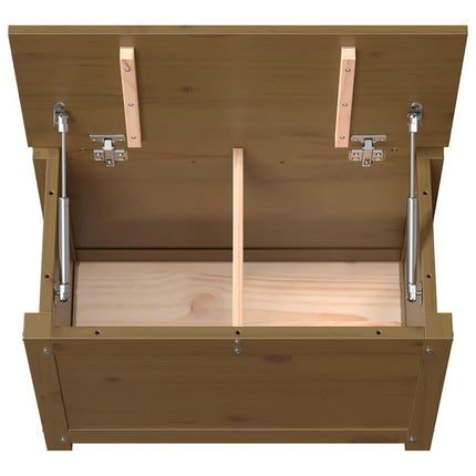Förvaringslåda honungsbrun 60x32x45,5 cm massiv furu