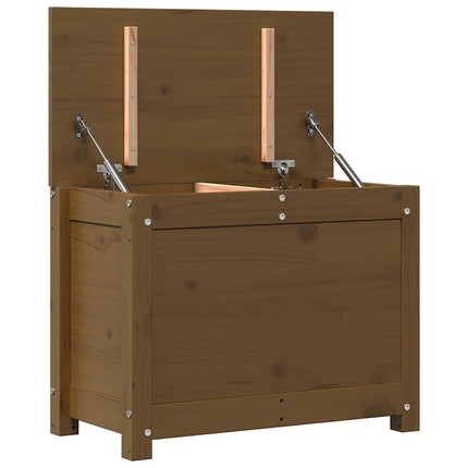Förvaringslåda honungsbrun 60x32x45,5 cm massiv furu