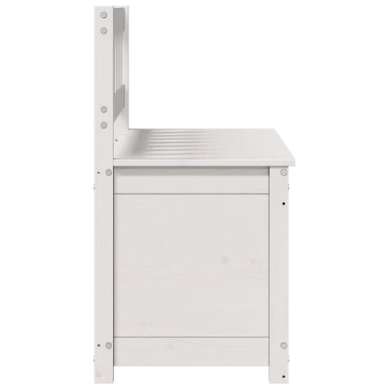 Bänk vit 110x41x76,5 cm massiv furu