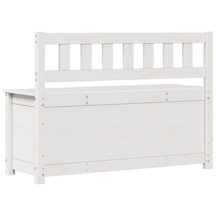 Bänk vit 110x41x76,5 cm massiv furu