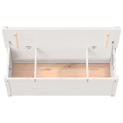 Bänk vit 110x41x76,5 cm massiv furu