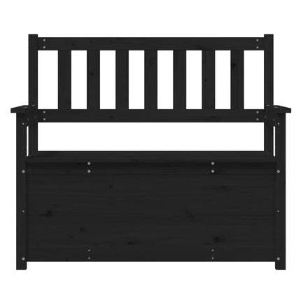 Bänk svart 112,5x51,5x96,5 cm massiv furu