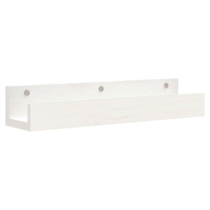 Väggskåp 2 st vit 50x12x9 cm massiv furu