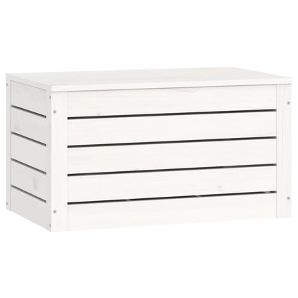 Förvaringslåda vit 59,5x36,5x33 cm massiv furu