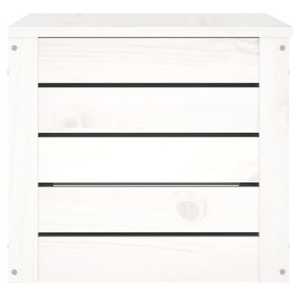 Förvaringslåda vit 59,5x36,5x33 cm massiv furu