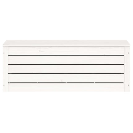 Förvaringslåda vit 89x36,5x33 cm massiv furu