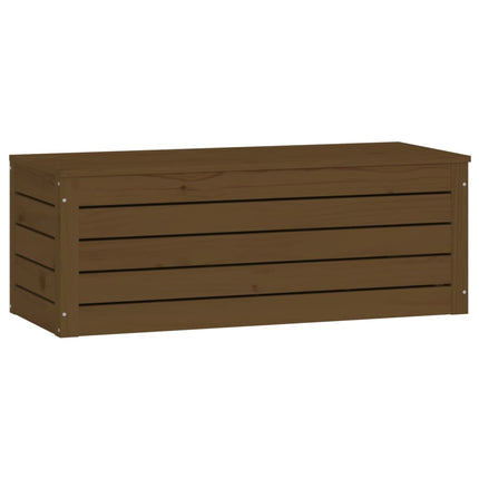 Förvaringslåda honungsbrun 89x36,5x33 cm massiv furu
