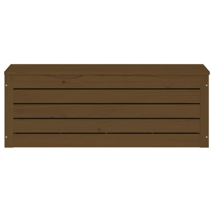 Förvaringslåda honungsbrun 89x36,5x33 cm massiv furu
