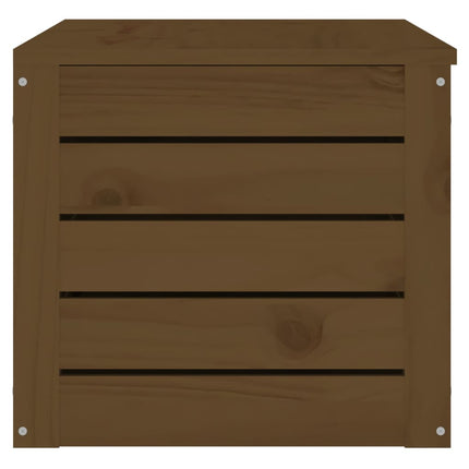 Förvaringslåda honungsbrun 89x36,5x33 cm massiv furu