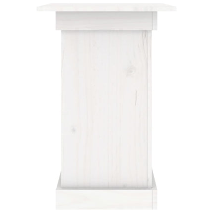 Växtställ vit 40x40x60 cm massiv furu