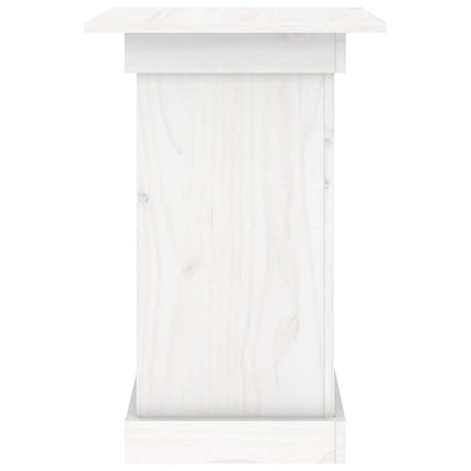 Växtställ vit 40x40x60 cm massiv furu