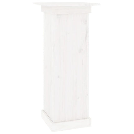 Växtställ vit 40x40x90 cm massiv furu