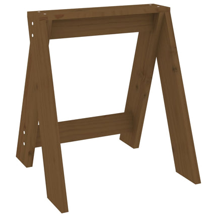 Pallar 2 st honungsbrun 40x40x45 cm massiv furu